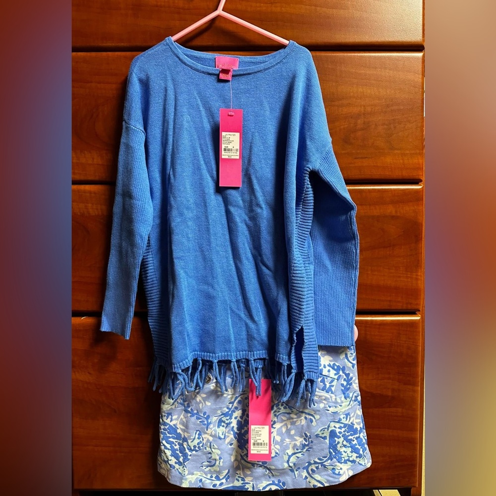 Lilly Pulitzer Kids - lightweight fringe hem sweater & skort - Both new w/ tags